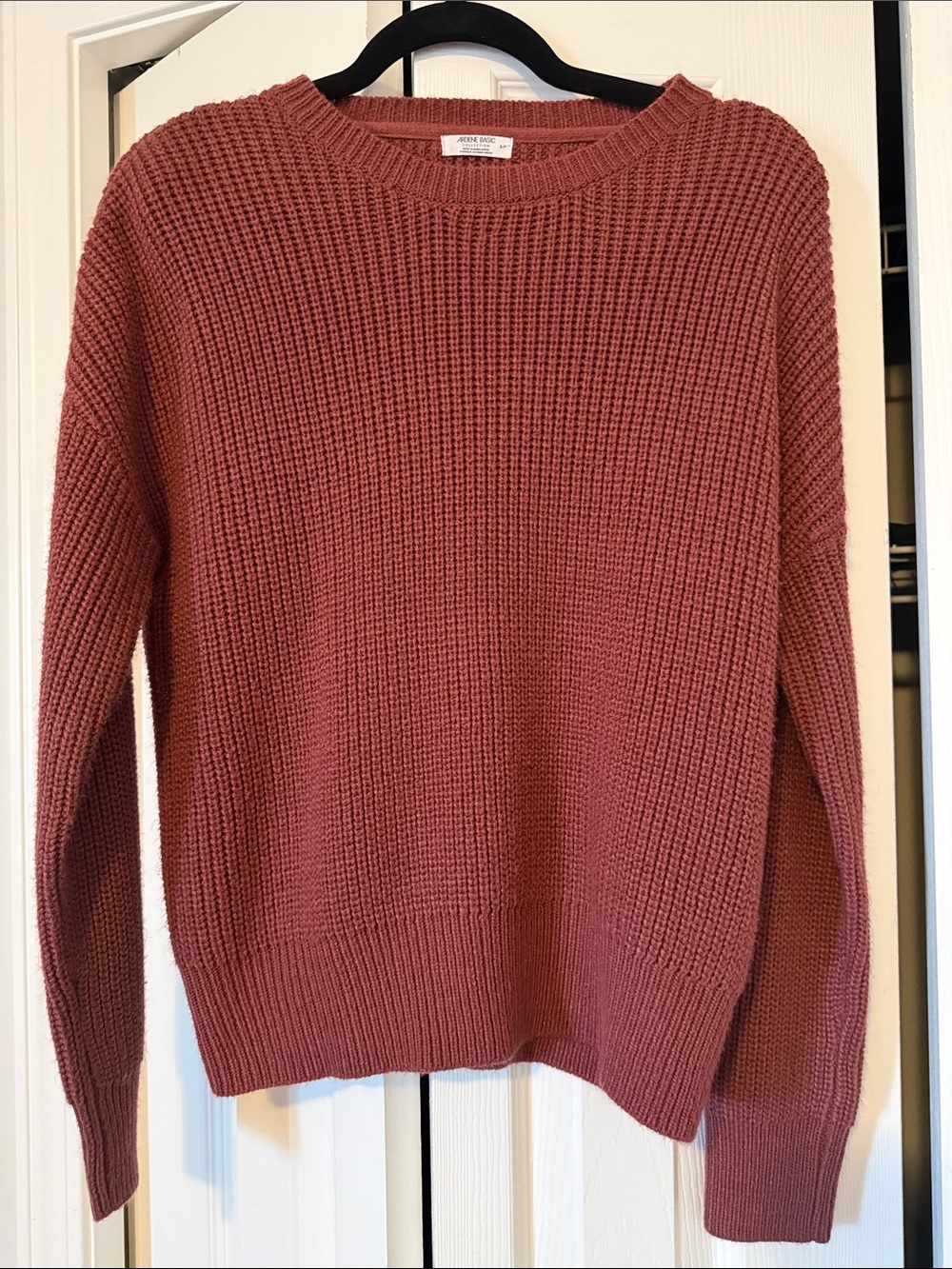 Ardene Rosewood Ribbed Crewneck Sweater